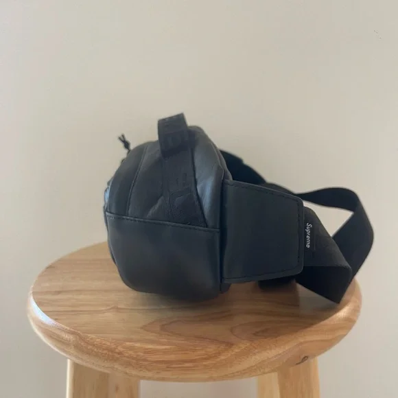 Supreme Leather Waist Bag Black (Brand New)